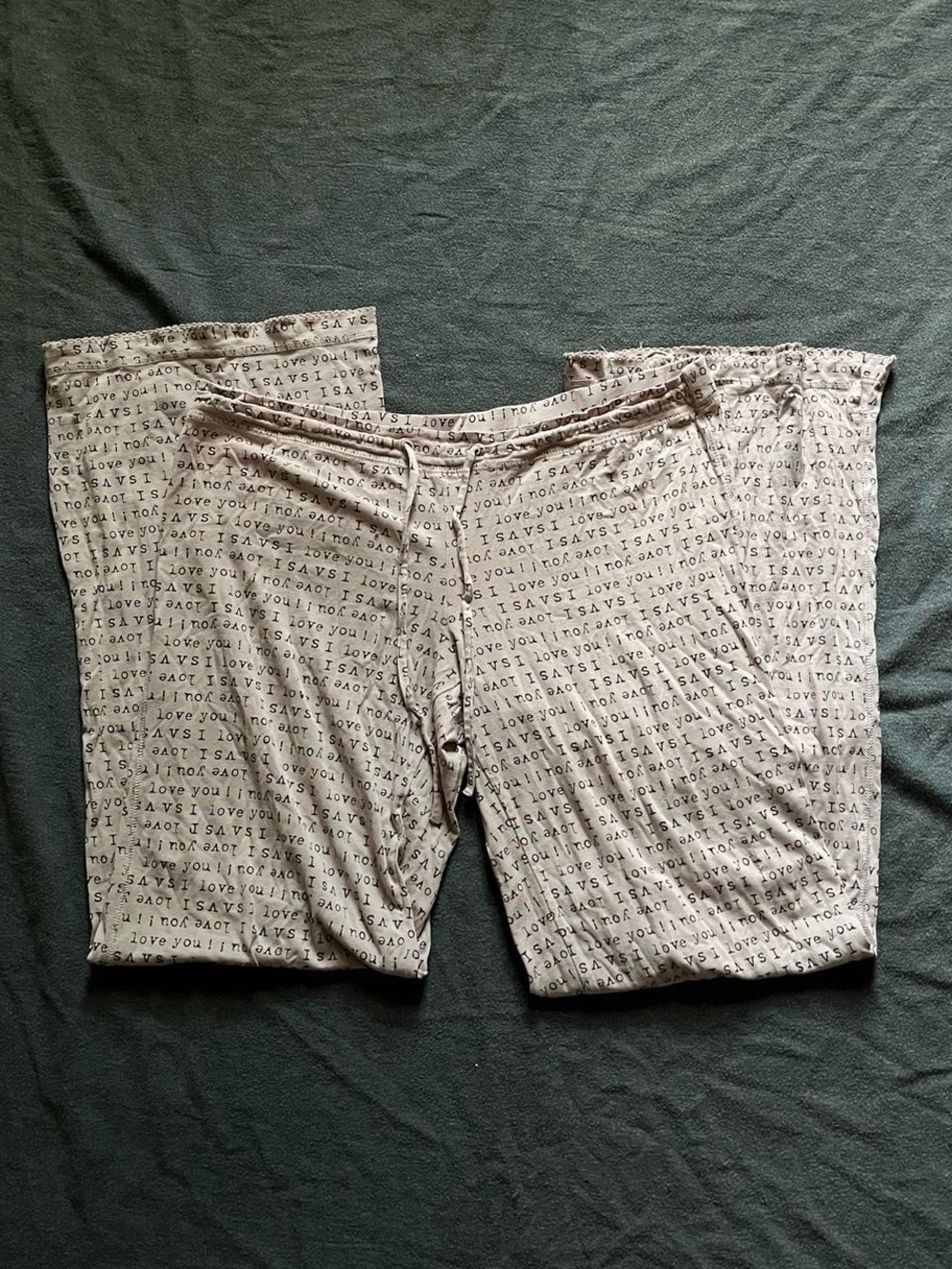 Victoria's Secret i love you flare pajama pants